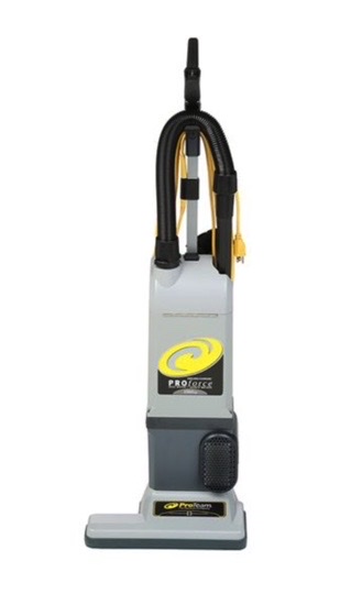 A yellow and black vacuum cleaner on the floor